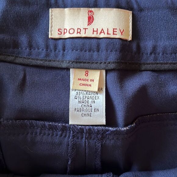 EUC SPORT HALEY SIZE 8 BERMUDA NAVY BLUE GOLF/TRAVEL/ATHLEISURE SHORTS - Picture 5 of 6